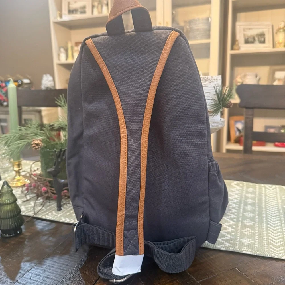 Thirty-One Thermal Sling Backpack Insulated Lunch Cooler Gray‎ Brown NWOT
